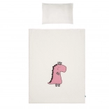 6-delna otroška posteljnina za posteljico BELISIMA Dino 3D, kremno rožnata 100 × 135 cm