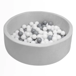 Otroški suhi bazen z žogicami NEW BABY, sivi