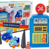 otroška bencinska črpalka s svetlobnimi in zvočnimi učinki z avtomobilčki