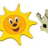 Dodo lesena dekorativna magnetka sonček