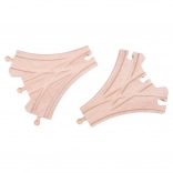 Bigjigs Rail lesena trikraka kretnica – 2 kosa