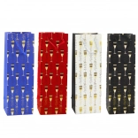 Darilna vrečka za steklenico z motivom kozarcev 36 × 12 × 10 cm