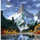 Diamantno slikanje Ledeni grad v gorah 30 × 40 cm