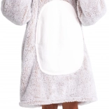 Cozy Noxxiez topla televizijska pulover-odeja s kapuco Zajček za otroke 7–12 let