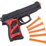 Plastična pištola s priseski 16 cm – komplet 5 nabojev