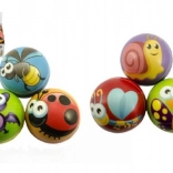 Pena žogica z živalicami 10 cm, mešanica barv