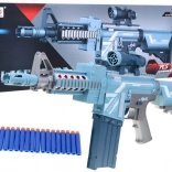 Srebrna otroška puška BLAZE STORM z optiko in 20 penastimi naboji, 6+