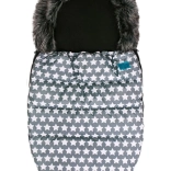 Luksuzen otroški zimski vreča Belisima z zvezdicami – siv vreča za voziček