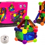 Magnetna konstrukcijska sestavljanka z osvetlitvijo, 54 kosov