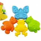 plastični modelčki za pesek živali, komplet 4 kosi v mrežici