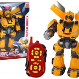 Velik daljinsko upravljan robot – rumen, zvok in luči