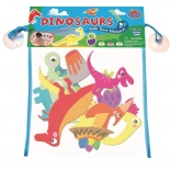 Kopalne nalepke z motivom dinozavrov s priloženo mrežico