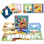 Magnetni tangram puzzle za otroke, 18 kosov TOOKY TOY