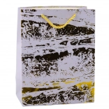 Elegantna darilna vrečka z zlatimi okraski 23 x 18 x 10 cm