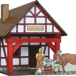 Fachwerkska kovačnica lesena sestavljanka