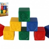 Barvne plastične kocke za otroke z živalmi, set 8 kos