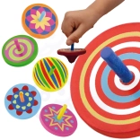 Barvasta lesena vrtavka VIGA