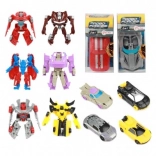 Transformacijski avto v robota 10 cm v plastični škatlici