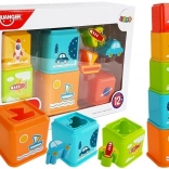 Zložljive lončki s slikami vozil in sortirnikom za dojenčke