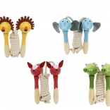 Lesena kolebnica z živalicami 210 cm