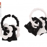 Grizala za dojenčke – črno‑beli liki, ropotuljica in držalo