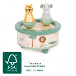 Lesena glasbena skrinjica Safari small foot