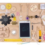 Lesena senzorična busy board tabla 75 × 50 cm