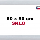 Aluminijast okvir za sestavljanke 60 × 50 cm – srebrn Alaska