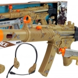 Vojaški komplet za otroke z dvema pištolama, slušalkami in piščalko