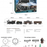Retro transportni vlak z lučmi, zvoki in dimom 172 cm