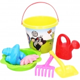 Komplet za peskovnik Krtek – velik rumen vedro 3,5 l