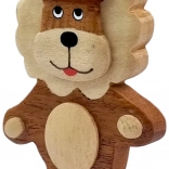 Lesena magnetna leva – ročno izdelana dekoracija 2Kids Toys
