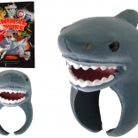 Izobraževalni prstan za prst z glavo morskega psa