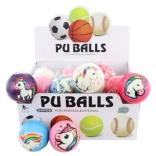 Žogica z motivom samoroga 7 cm (paket 24 kosov)