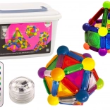 Magnetne kocke z osvetlitvijo v škatli, 154 kosov