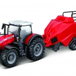 Model traktorja Massey Ferguson 8740S z balirko