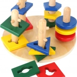 Leseni motorični stolp z geometrijskimi oblikami SMALL FOOT