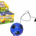 Nogometna žogica na elastiki jojo 6 cm modra