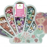 Lesene pastelne perle Morska deklica, 400 kos