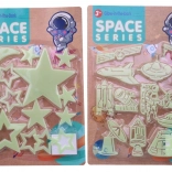 Svetleča dekoracija s vesoljsko tematiko 30 x 21 cm