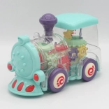 Prozorna igrača vlak z lučmi in glasbo