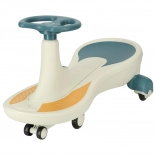 Gravitacijsko poganjalo z LED-kolesi in glasbo, modro-belo, 76 cm, nosilnost 100 kg