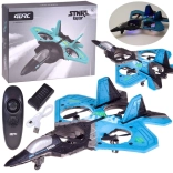 RC dron Raptor z zaščitnimi rotorji in LED osvetlitvijo – modra