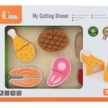 Lesena igrača za rezanje - meso