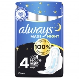 Always Classic Night Maxi higienski vložki 6 kos