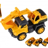 Gradbeni tovornjak s vztrajnikom 13 cm, kov in plast, 4 vrste