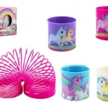 Plastična spiralna vzmet z samorogi, premer 6,5 cm