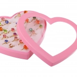 Set prstančkov z barvnimi kamni za otroke