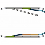 Piko Komplet tirov z podlago - Vzporedna tirnica