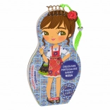 Pobarvanke Oblečemo portugalske punčke ROSA z nalepkami in zapestnico za srečo